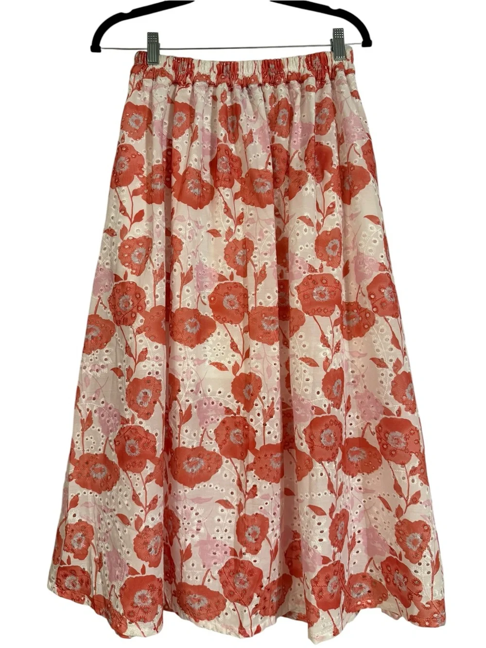 Entro Floral Eyelet Midi Skirt - Picture 2 of 7